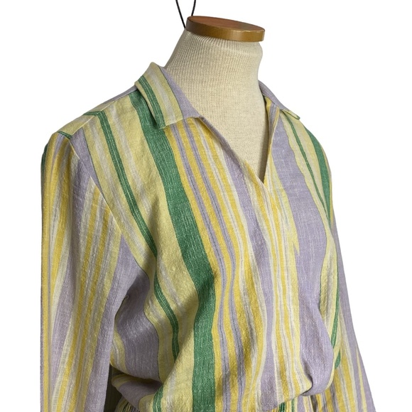 NEW ZARA The Valery Pastel Striped Smocked Mini Dress Coastal Resort Wear S - Picture 8 of 14